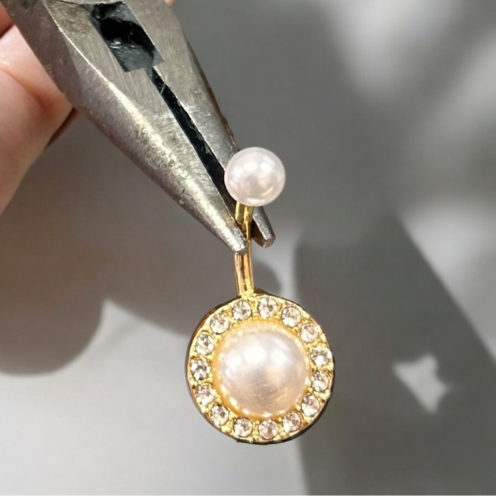Gold Pearl Belly Ring